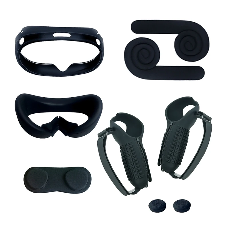 VR Protective Cover Set for Pico 4 VR Headset Shells Face Cover Lightweight Sillicone VR Ear Muff Rocker Protect Cover