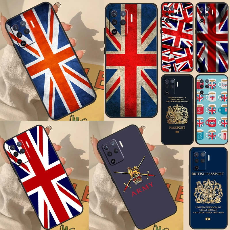 Union Jack British England UK Flag Case For OPPO A16 A15 A5 A9 A31 A53 A53S A1K A3S A5S A52 A72 A83 A91 A93 A54 A74 A94 Cover