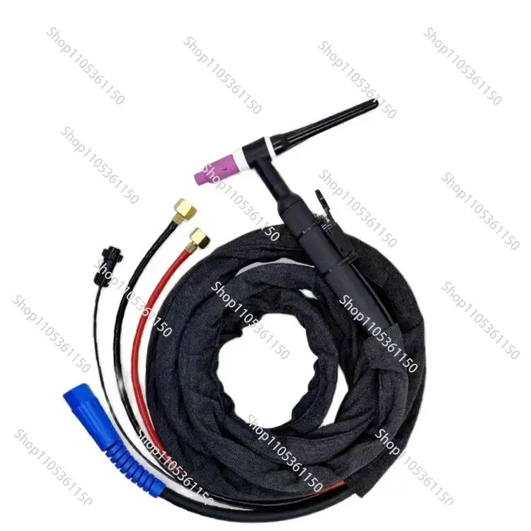 2M 4M WP-18 Water-cooled Argon Arc Welding Torch M16 Nut Stainless Steel Circulating Water Cooling Argon Arc Welding Gun Line 4M