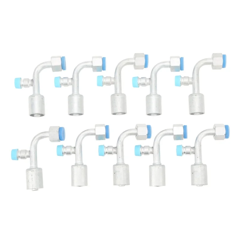 10PCS Car AC Hose Connector Universal Aluminum Fit For Cars Trucks Engineering Vehicles Air Conditioning Modification