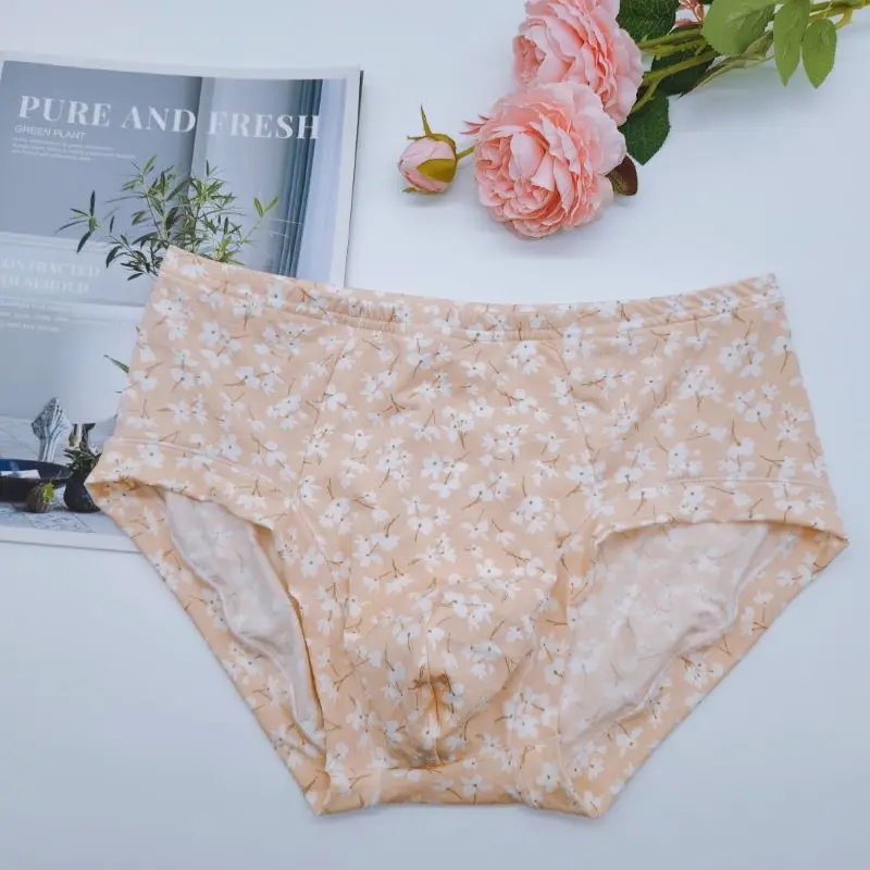 

Man's Lace Floral Graphics Briefs LGBQ Panties Sissy Soft Breathable Lingerie DJ Club Bar Party BF Gift Harajuku Oversized size