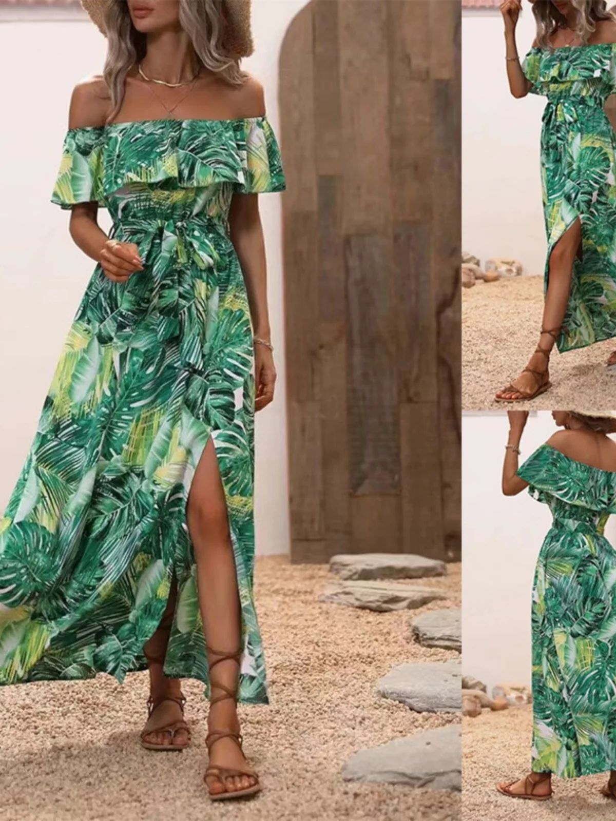 Svel grote rok Dr met veters Ne Design polyester stof bloemmotief midden taille riem lange lente Dr