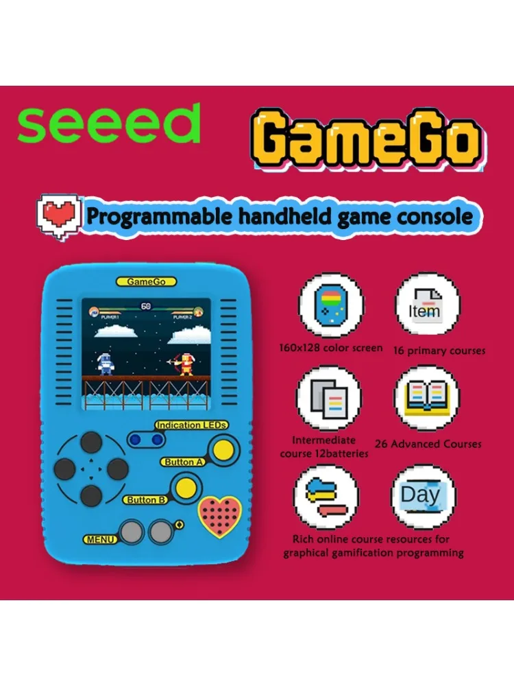 Konsola do gier GameGo, programowalna, przenośna konsola do gier, zabawka programowalna dla dzieci w wieku przedszkolnym i szkolnym, pomoce dydaktyczne. — zdjęcie produktu 7