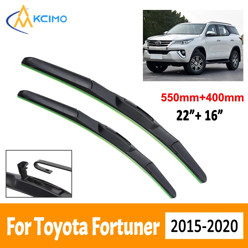 For Toyota Fortuner AN150 AN160 2015-2020 Car Wiper Three Stage Soft Rubber Wiper Mute Durable Front Windscreen Automotive Wiper