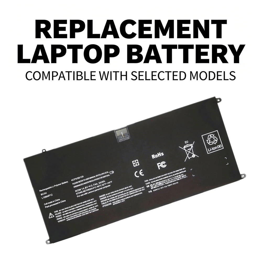 14.8V 54Wh Laptop Battery for Lenovo Yoga 13（Yoga13‑IFI、Yoga13‑ISE、Yoga13‑ITH）U300、U300s、U3S（U300s‑IFI、U300s‑ISE）