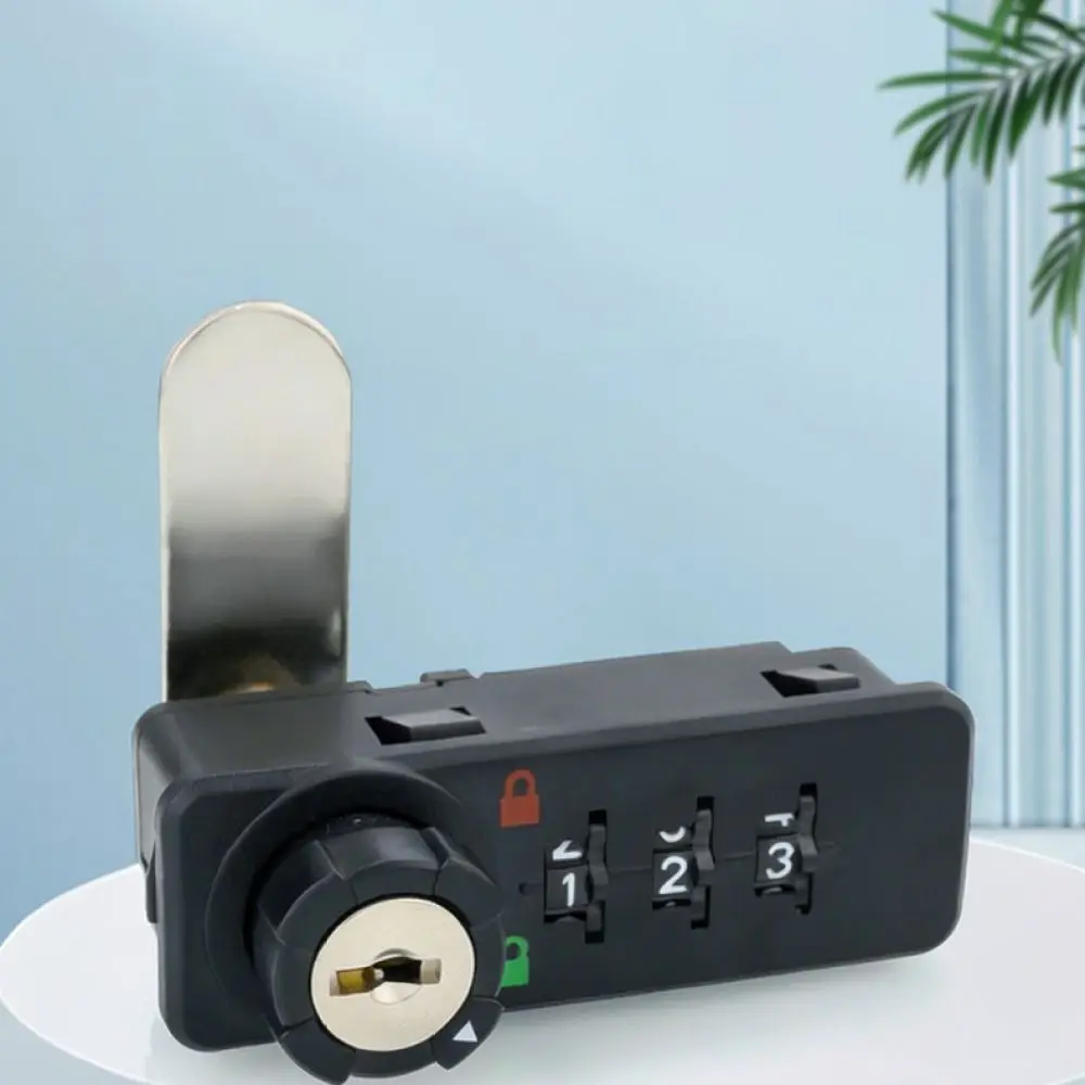 Durable ABS Mechanical Combination Lock 3 Dial Code For Locker Cabinet Office Drawer Storage Security Door Hardware