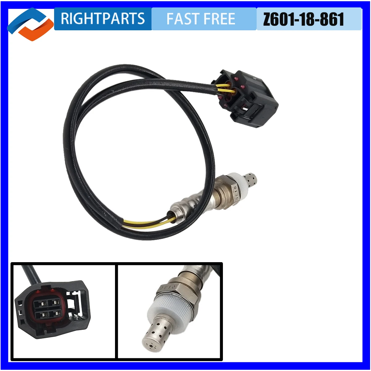 RIGHTPARTS New Z601-18-861 Z601-18-861A O2 Oxygen Sensor For Mazda 3 BK 1.6L 2.0L 2.3L Axela 1.5L 2003-2009 Z60118861 Z60118861A