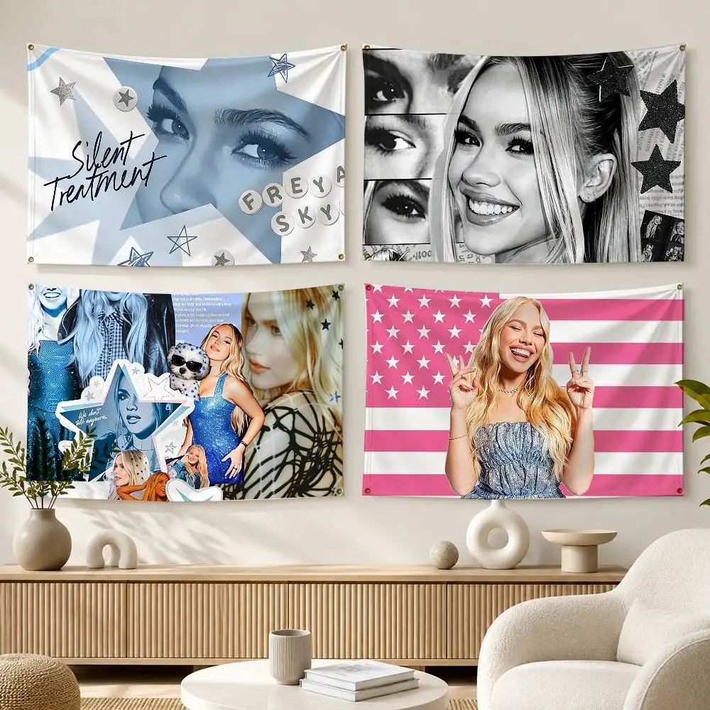 British Singer F-Freya Skye  Flags Wall Hanging Background Art Banner for Bedroom Home Outdoor Decor
