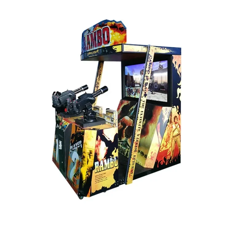 whole arcade games machines  simulator Rambo shooting games machine for 2 players