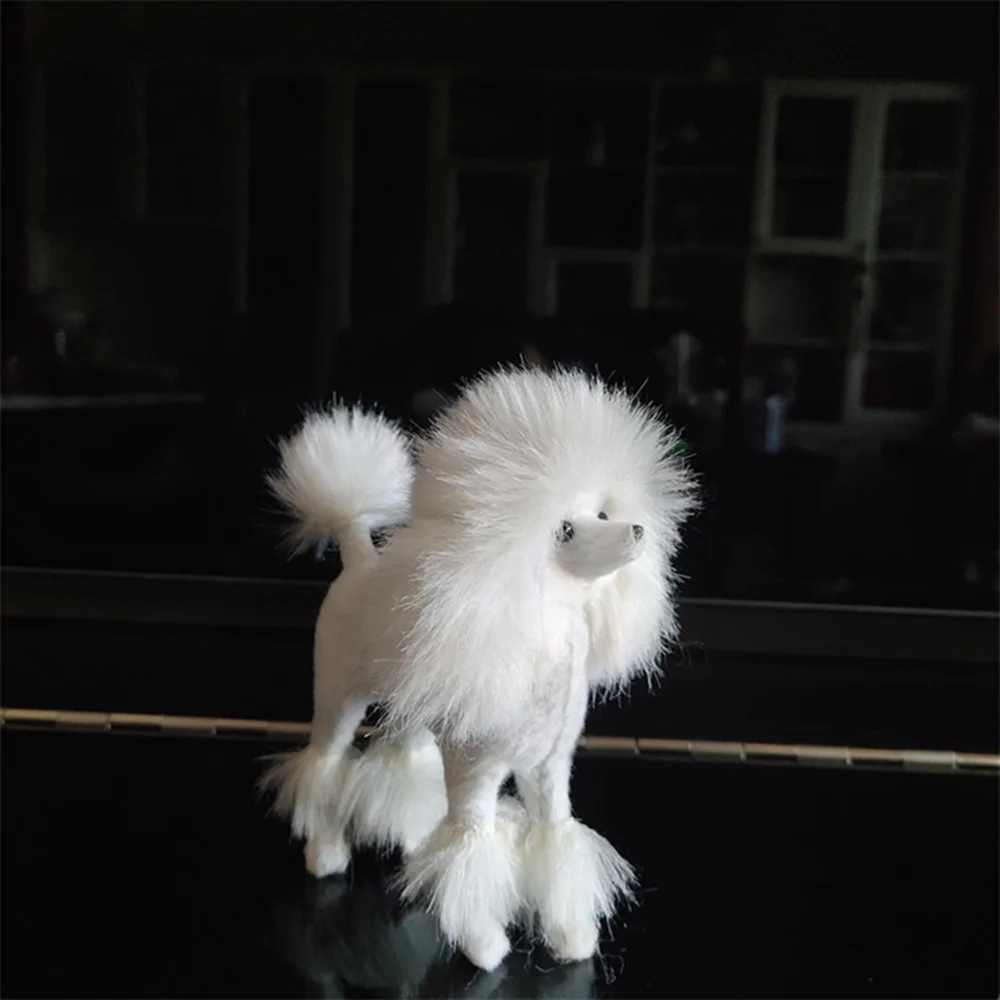 Mini Stuffed Animals Poodles Simulation  Models Pet Ornaments