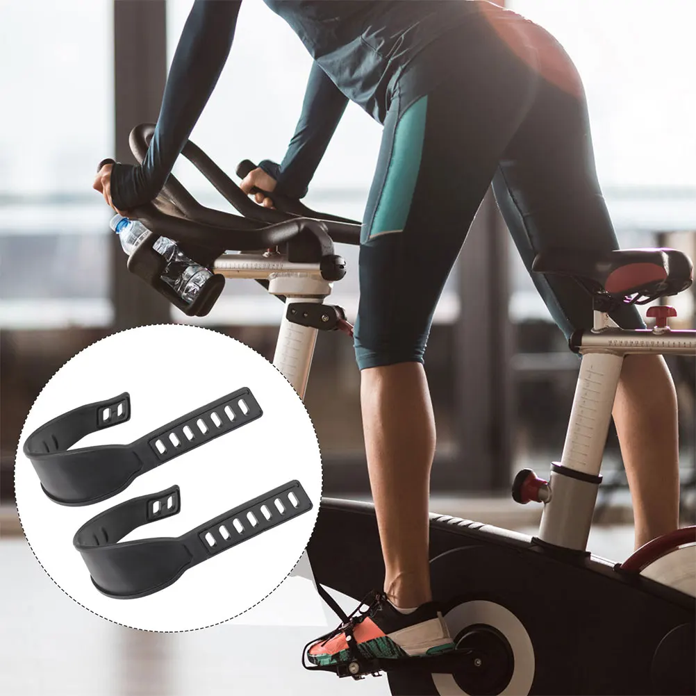 

4pcs Adjustable Elastic Bicycle Foot Pedal Straps Durable Comfortable Secure Fit Exercise Bike Compatible Rubber Material
