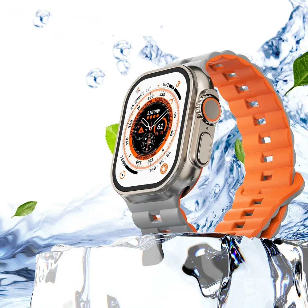 Correa magnética para HK8 Pro Max, pulsera de silicona de 44mm, 45mm, 49mm y 42mm para DT7 DT8 Ultra Max ZD8 W59 Watch HK9 Ultra2 Max, nueva