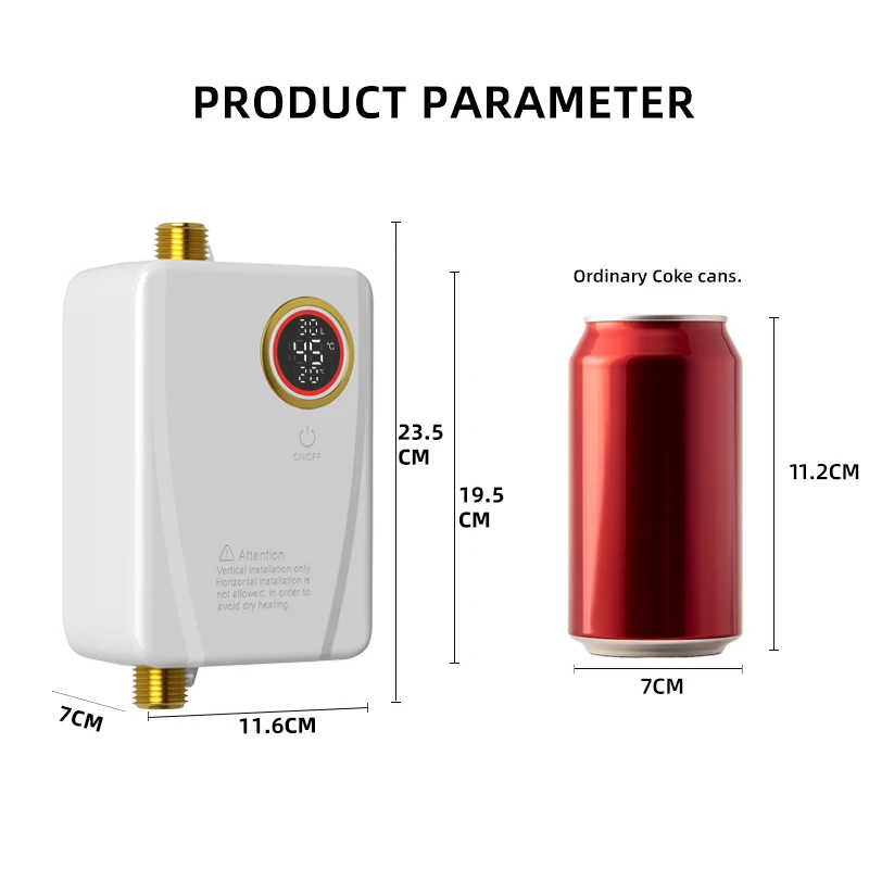 110 V/220 V elektryczny podgrzewacz wody łazienka kuchnia naścienny natychmiastowy podgrzewacz wody 3S gorący prysznic wyświetlacz temperatury LCD