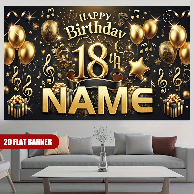 1 adet Mutlu 18. Doğum Günü Öz - Party Banner Gold incelemesi ve fiyatı