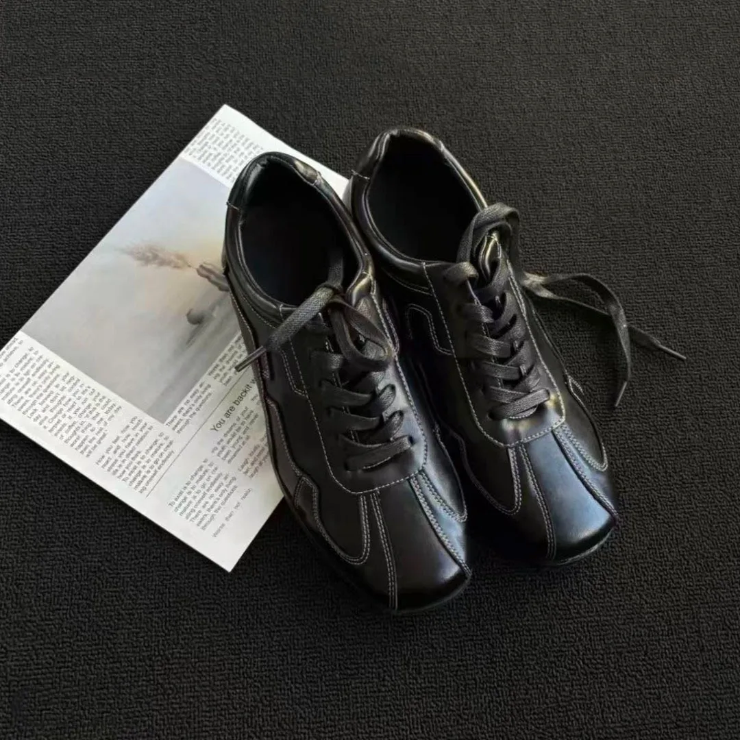 unisex-square-toe-thin-sole-german-trainer-shoes-lace-up-breathable-lightweight-casual-office-retro-footwear