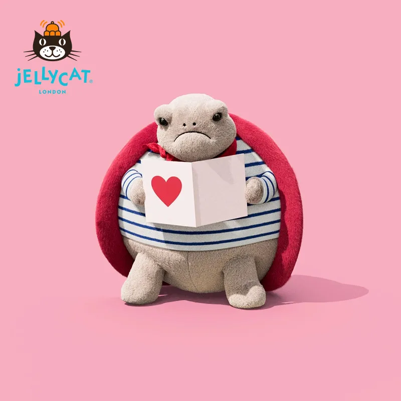 

Оригинальная мягкая игрушка Jellycat Amuseables Timmy Turtle из Великобритании, романтическая, супермягкая, красная, плюшевая, свадебный подарок, декор для спальни для пар.