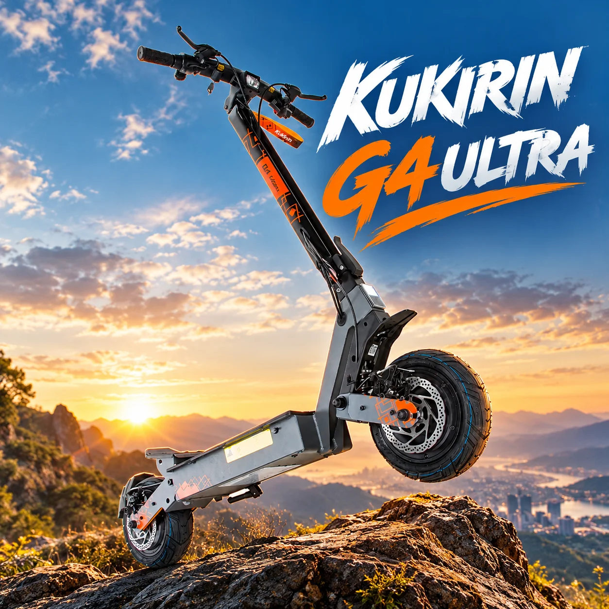 Patinete eléctrico con neumáticos de 11 pulgadas, modelo KuKirin G4 Ultra, 2400 W, doble motor, batería de 60 V y 20 Ah, velocidad de 70