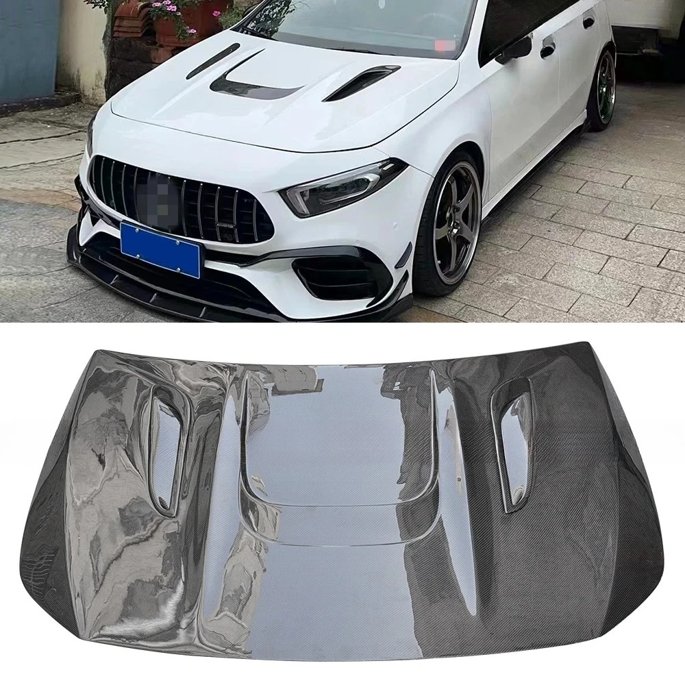 For Mercedes Benz A Class W177 A45 Auto Tuning New Carbon Fiber TA Front Engine Hood Cover Bonnet