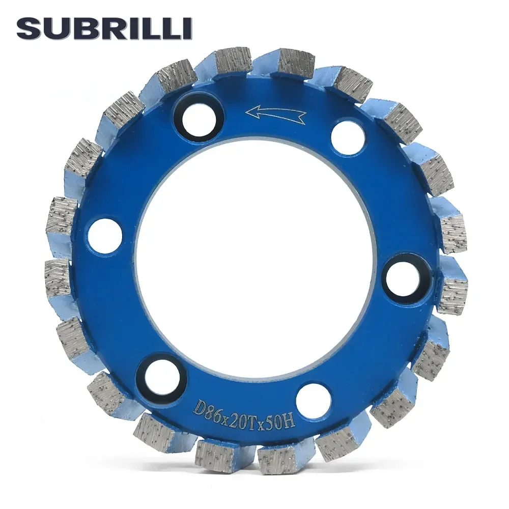 Subrilli 86mm cnc rebolo de diamante sinterização segmentada para máquina roteadora roda calibração pedra granito mármore perfilamento
