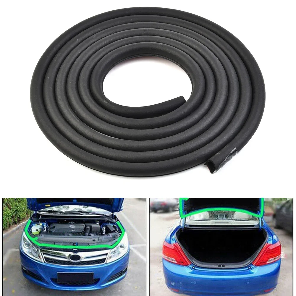 Universal Weatherstrip Car Door Rubber Seal Strip, Enhance Leakproofness, Reduce Noise And Dust, Waterproof And Soundproof Black