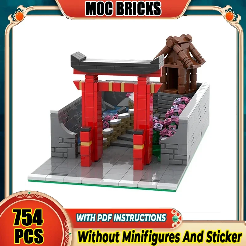 

Street View Model Moc Building Bricks Japanese Shrine Garden Technology Modular Blocks Gifts Christmas Toys DIY Sets Assembly