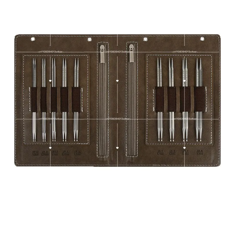 Knitting Tool, Hexagonal Water Drop Ring Needle Polygon Solid Stainless Steel Removable Ring Needle Set