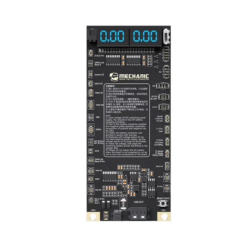 

MECHANIC F918 Battery Activation Detection Board Battery Fast Charging for IPhone 5G-15 Pro Max HW Android One Click Activation