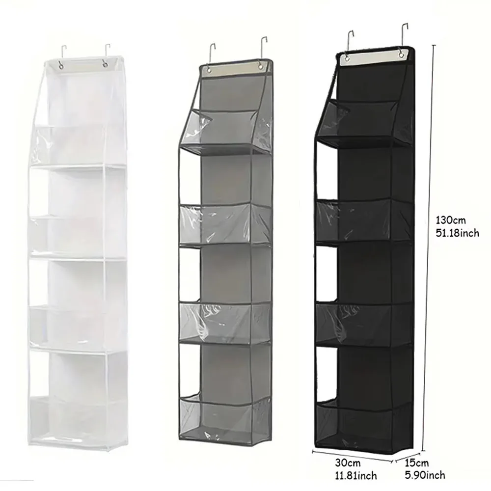 4/6 Layer Hanging Organizer Behind The Door Storage Bags Clothes Miscellaneous Closet Bedroom Dorm Storage Underwear Accessories view 5