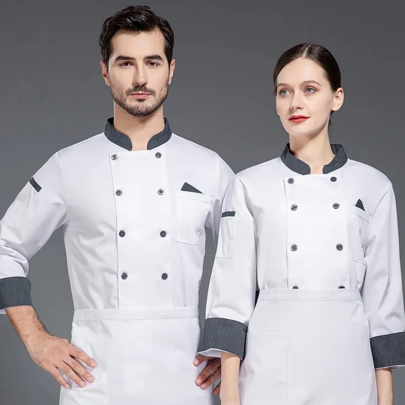 

Long Sleeve Chef Autumn Winter Hotel Men's and Women's Uniform Kitchen Work Clothes