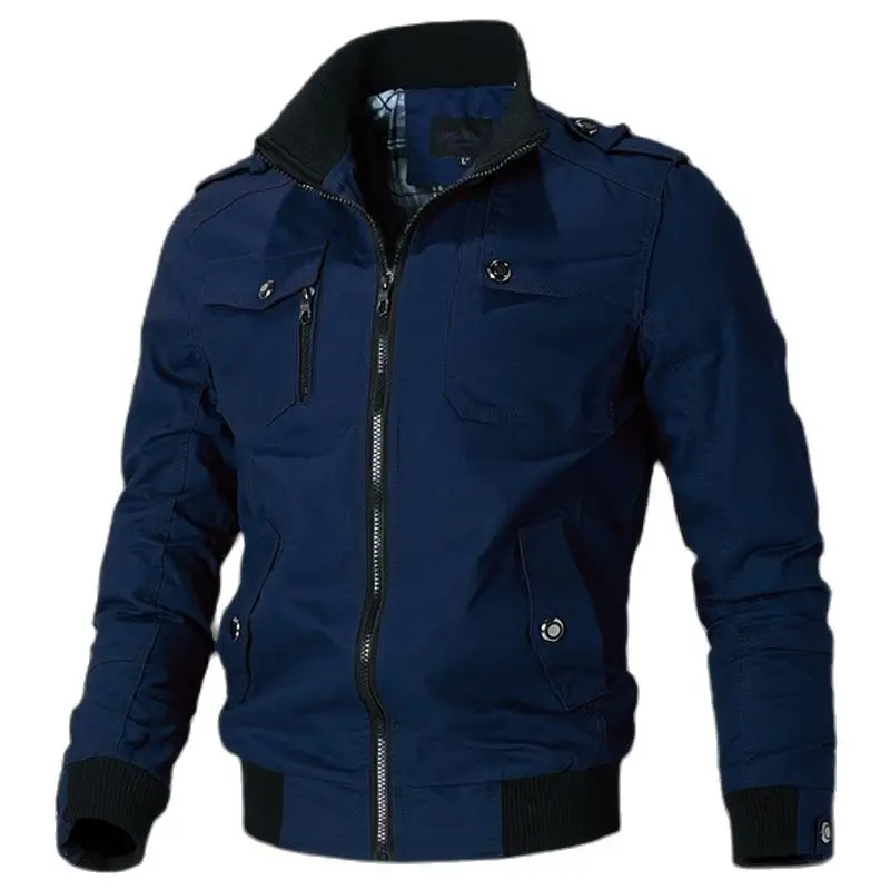 Men\'s Jacket Casual Fashion Outer Jacket Men\'s Jacket Men\'s Spring Autumn 2023 New Stand Up Slim Military Bomber Jacket Men