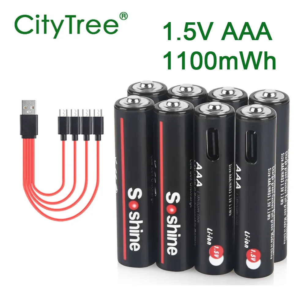 AAA Rechargeable Battery 1100mWh 1.5V Li-ion Lithium Liion Li ion 3A AAA Batteries for Camera Toys Clock Flashlight
