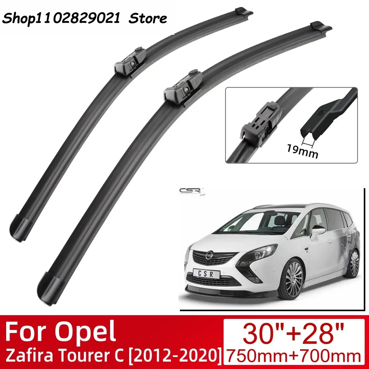 

For Opel Zafira Tourer C 2012-2020 Car Accessories Front Windscreen Wiper Blade Brushes Wipers 2020 2019 2018