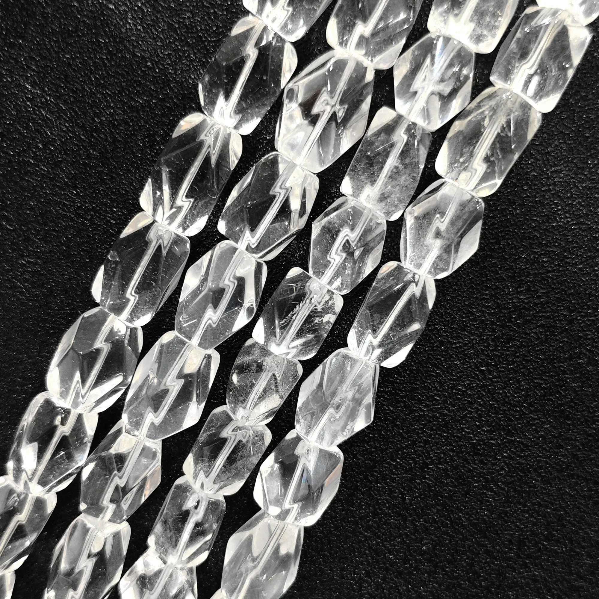 Natural Clear Quartz Faceted Loose Beads Wholesale Gemstone Nugget Strand for DIY Necklace Bracelet Jewelry Craft Making
