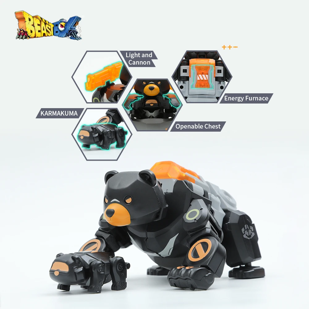 52TOYS BEASTBOX Series BB-13KM KARMAKUMA  Deformation Toy Robot Action Figures for 15 Year Old Boy Gift