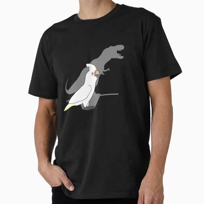 Goffin's Cockatoo Funny Cockatiel Gift T-shirt Birds T-Rex Shadow Graphic Clothes All Size Tops Unisex Tee S-6XL