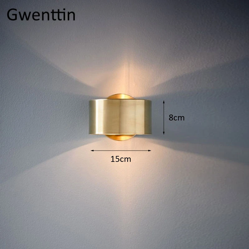Modern Simple Wall Lamp Gold Metal Wall Decor Sconce for Home Bedroom Indoor Lighting Bathroom Vanity Light Fixture Mirror Light