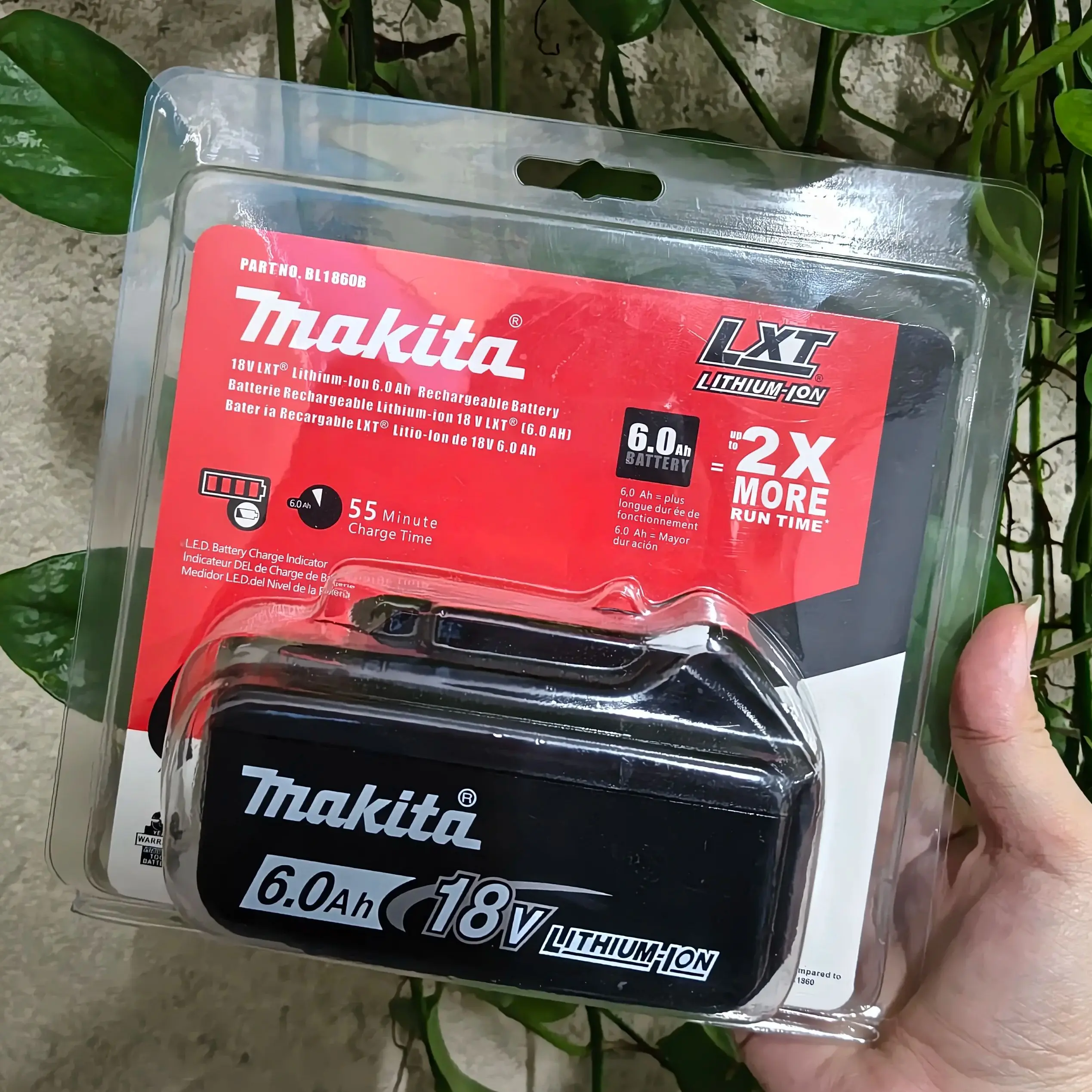 

Rechargeable 18V Battery 6000mAh Makita BL1860 BL1850B BL1830B Compatible High Capacity Lithium-ion Battery for Power Tools