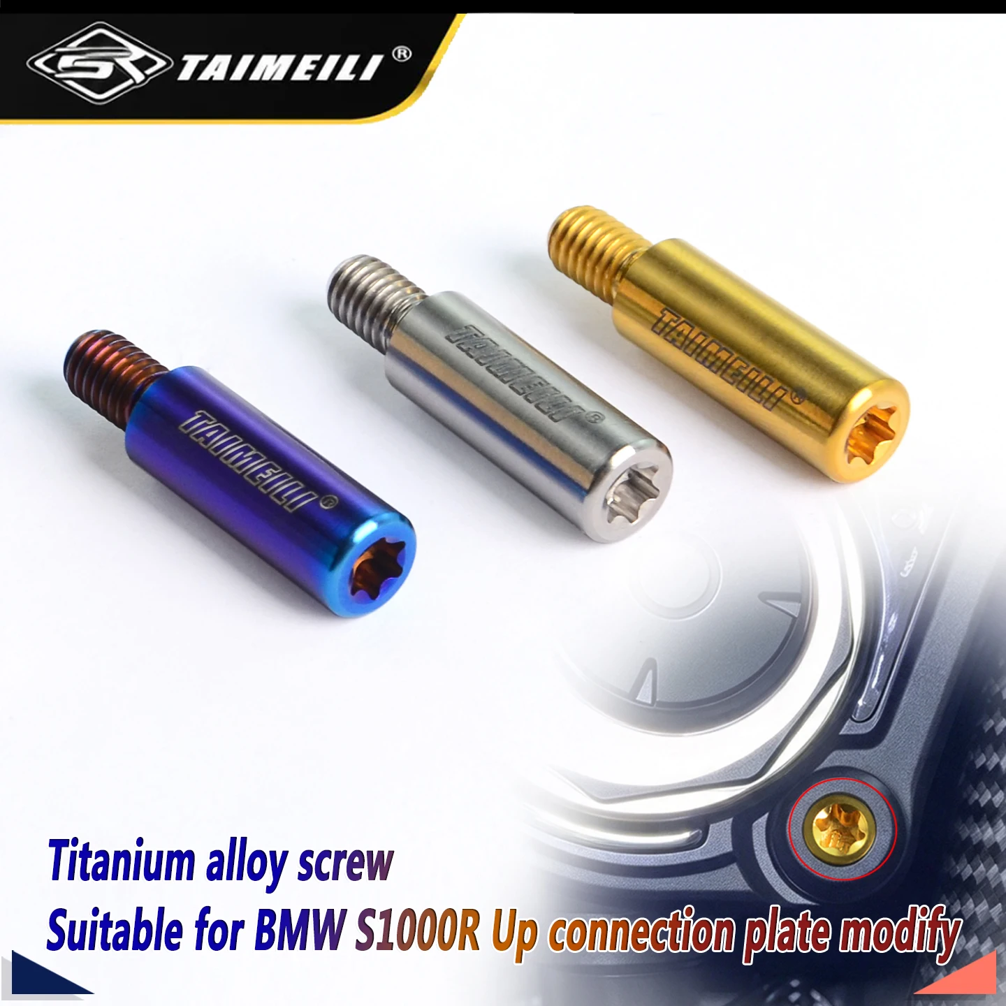TAMEILI GR5 TC4 titanium alloy Screws, suitable for BMW S1000R On the steering column connection plate fixation modify