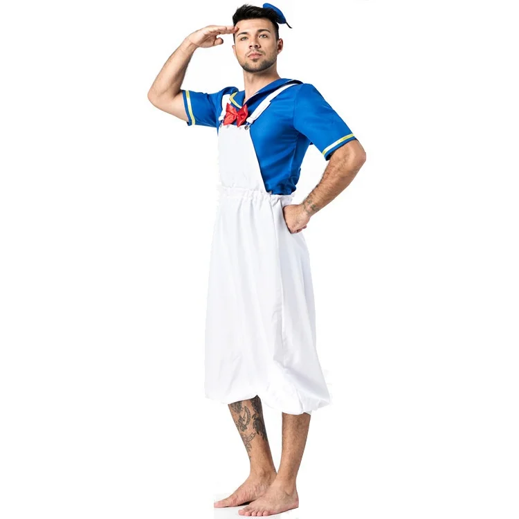 Stroje dla par Donald Du na Halloween, ubrania na występy, kostiumy pasujące dla rodziców i dzieci, przebrania do odgrywania ról, cosplay, męskie, damskie