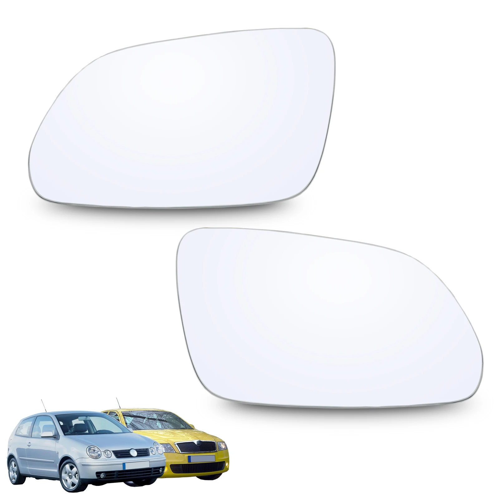 Car Mirror Glass For Skoda Octavia MK2 A5 2004 2005 2006 2007 - 2009 Wing Side Mirror Glass Stick On Rear View Rearview Convex