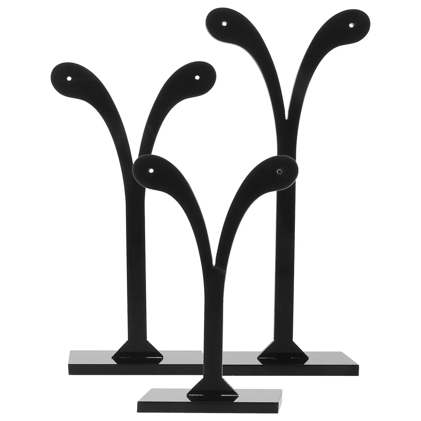 3Pcs Acrylic Earring Holder Display Stand Organizer Rack Jewelry Storage Showcase for Selling Retail Use Acrylic Earring Holder
