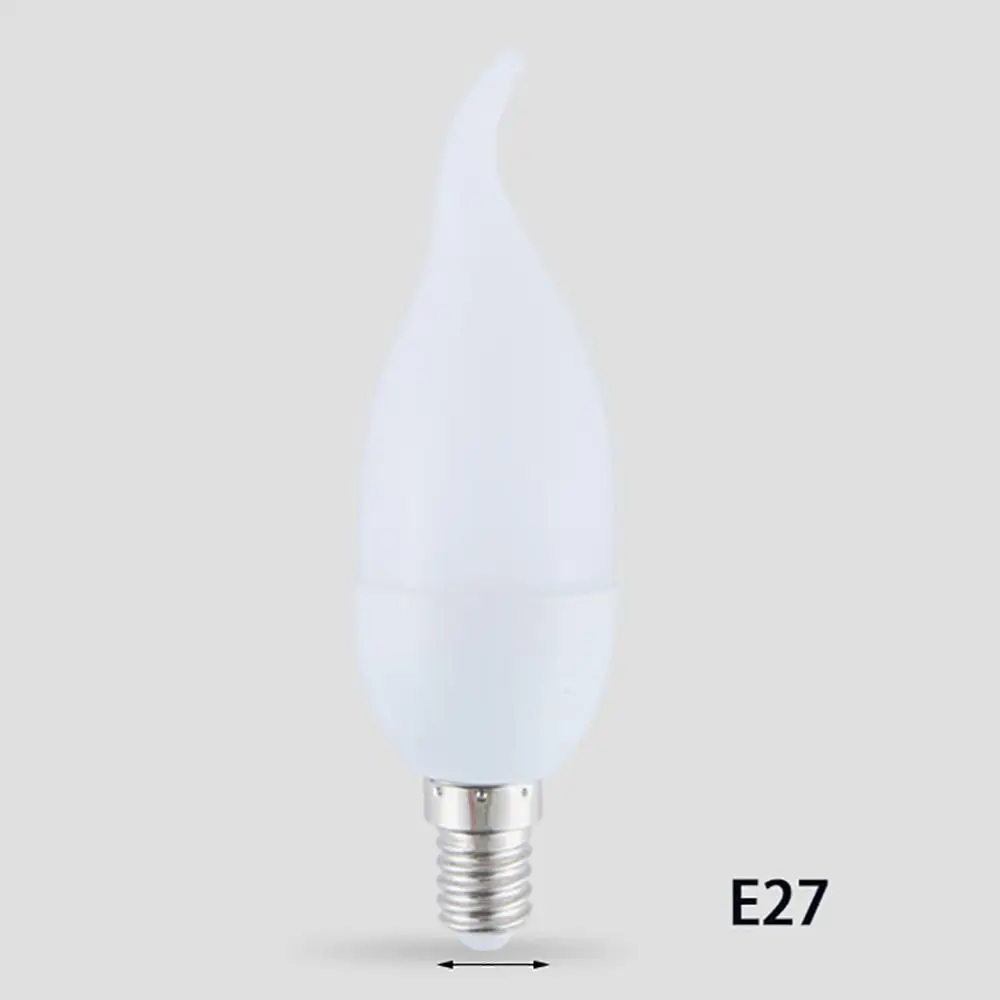 

E14 E27 LED Flame Light Bulbs 2W Plastic Flickering Light Bulbs Chandelier Base Candle Fire Light Bulb