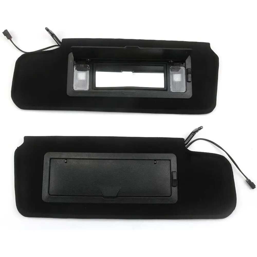 زوج جديد من أقنعة الشمس مع مرآة زينة وإضاءة LED لـ 84-96 تشيفي كورفيت C4 5.7L