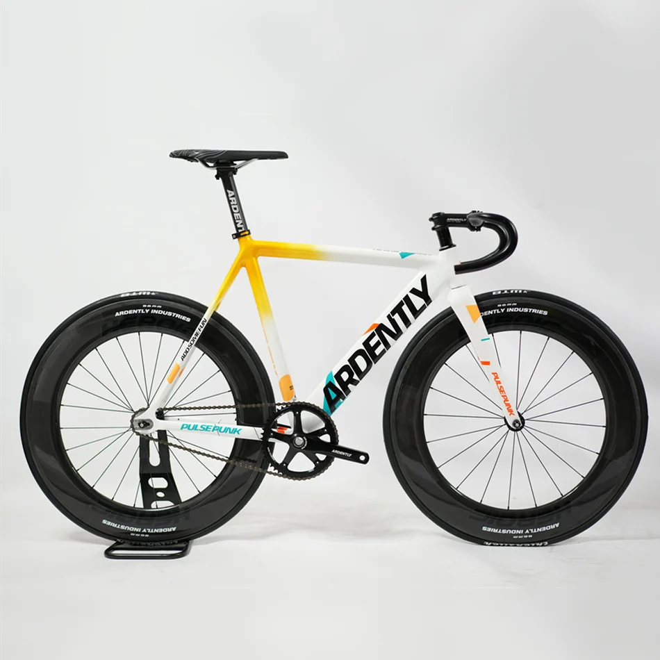 ARDENTLY PUNK Fixie Fixed Gear Bike Track Single Speed Racing Bicycles 700C Aluminum Frame Cycling Parts Customizable No Brake