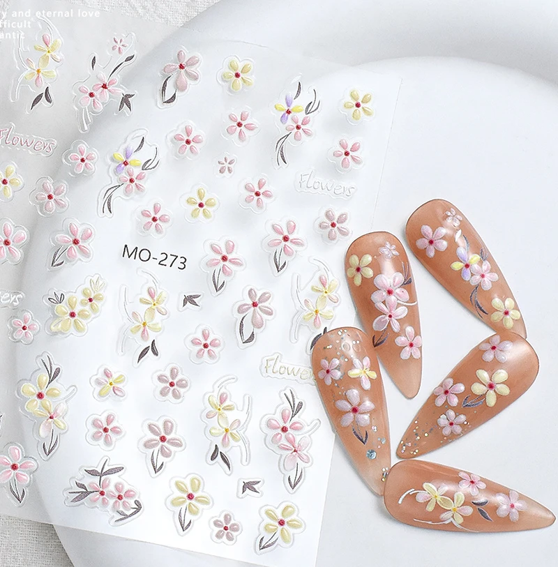 5d تنقش الربيع هلام بتلات الأزهار الجليدية الزهور الصغيرة مسمار ملصقات فنية ملصقات ل رسومات أظافر عمليات تجميل الأظافر نصائح زينة