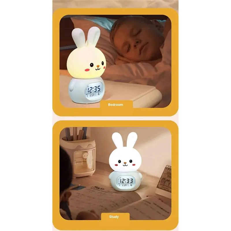 GOOD-Bedroom Night Light Clock With Sleep Atmosphere And Music Function, Multiple Colors