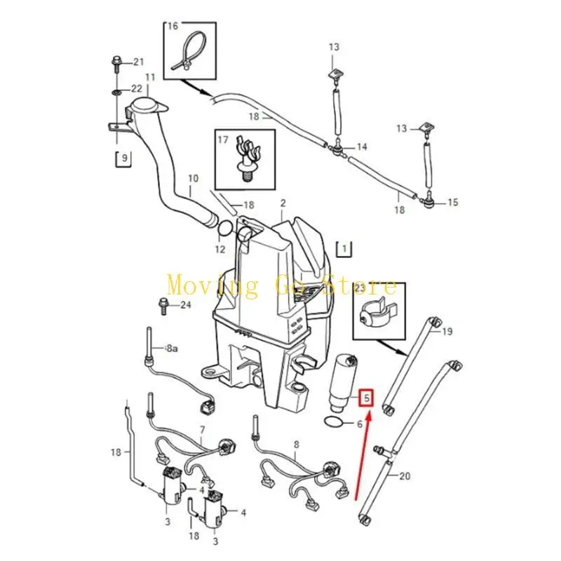 B5XD 30663273 Windscherm wasmotor koplamp wasmachine pompmotor geschikt voor XC90