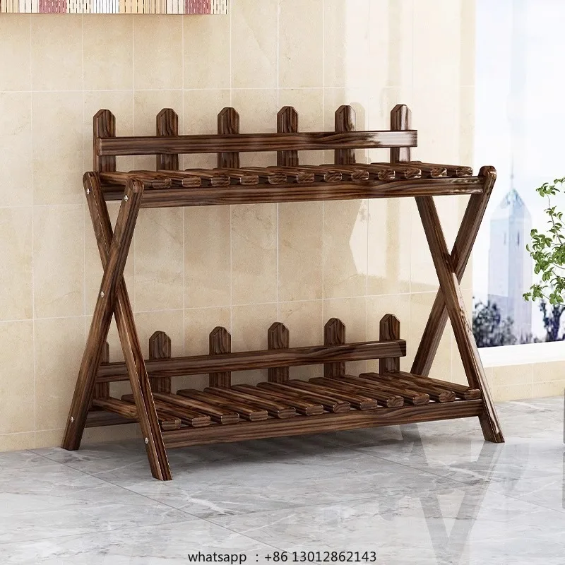 

Многослойная стойка для цветов, балкон из цельного дерева, напольная стойка для растений в гостиной, стойка для размещения цветочных горшков, стеллаж для хранения