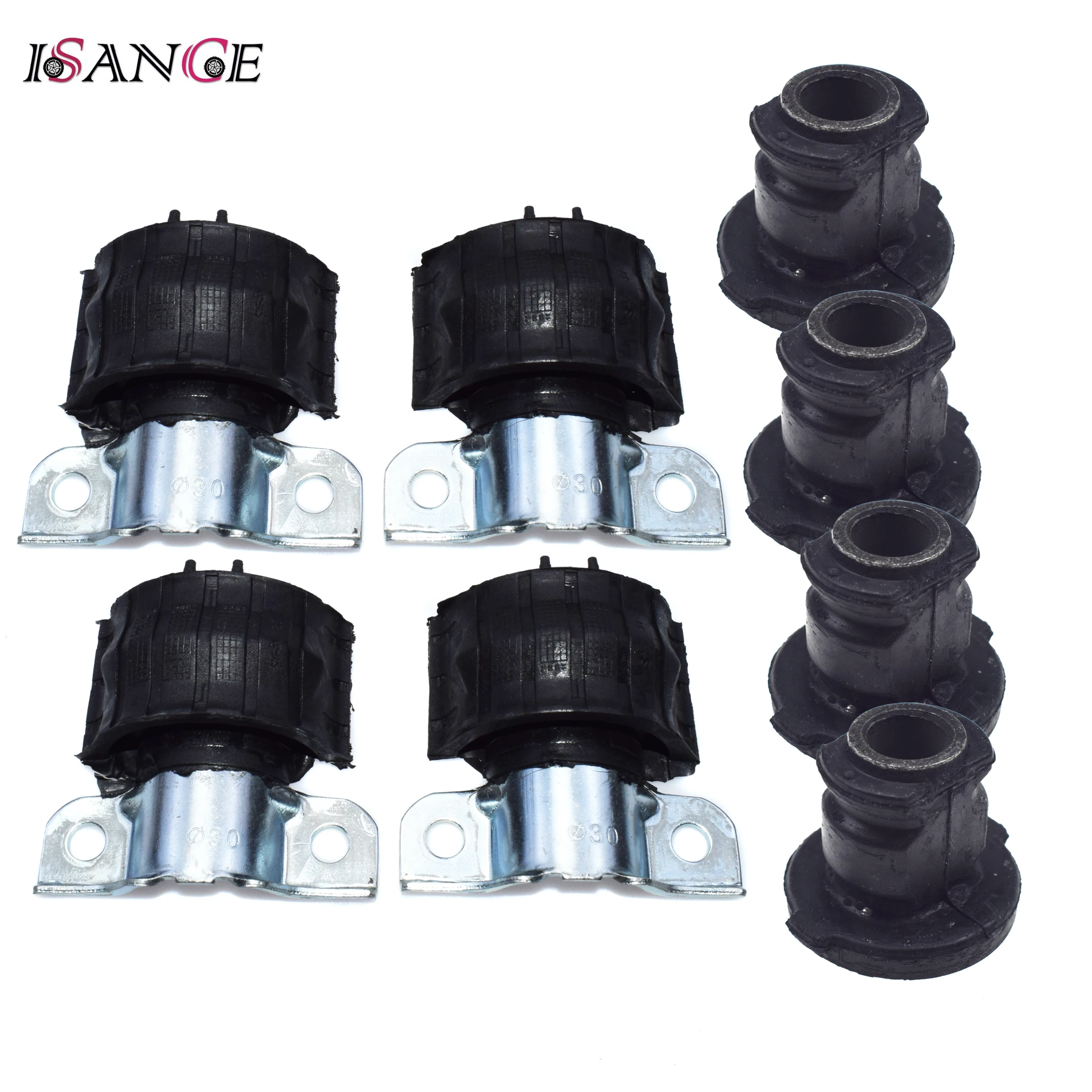 8 Pcs For Mercedes-Benz X164 W164 W251 ML R GL Front Suspension Sway Stabilizer Bar Bushing & Steering Rack Pinion Mount Bushing