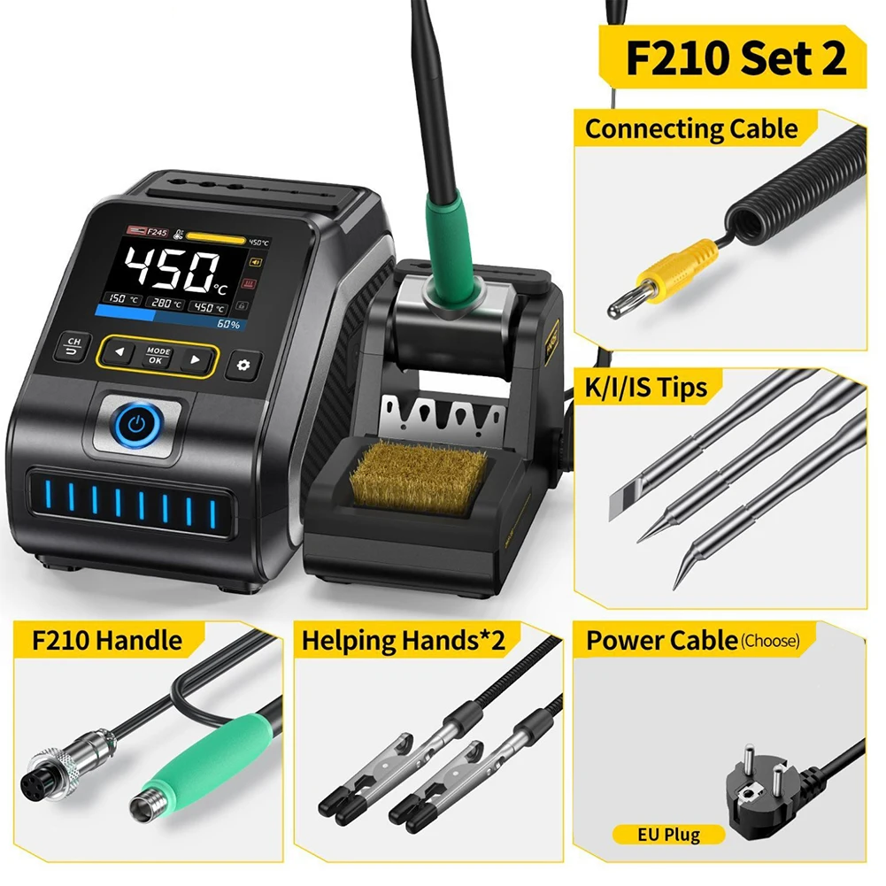 

1 Set DWS-200 200W High-power-precision Soldering Station Intelligent Constant Temperature High-end 3-head Soldering Station